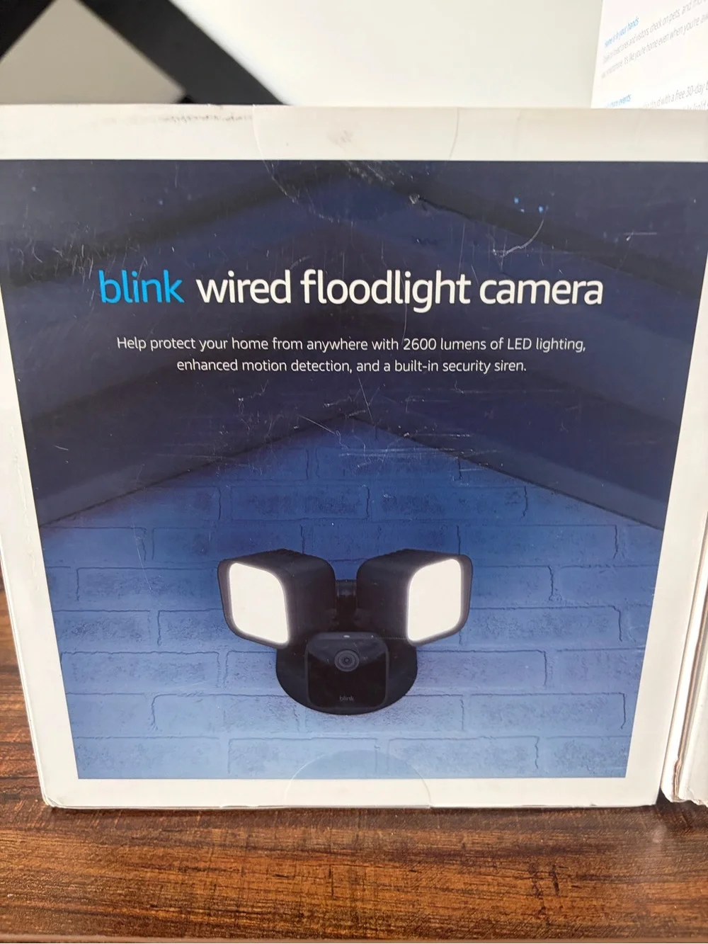 NWT Blink Wired Floodlight Camera LED Smart Security - Blackz set of 3